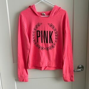 PINK Victoria's Secret Neon Pink Logo Hoodie